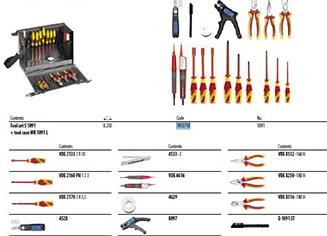 Tool case electric 18 pieces